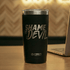 Black 20 oz stainless steel tumbler laser-engraved with "Shame the Devil" and the O&